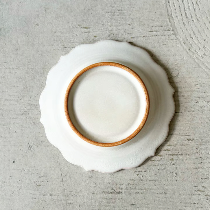 凛花皿5寸 ホワイト | 天龍窯 オンラインストア