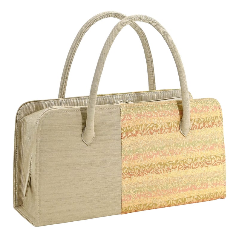 淡いベージュ　和装用バッグ　利休バッグ 利休バッグ 和装バッグ ハンドバッグ 着物 おしゃれ| きもの館 創美苑