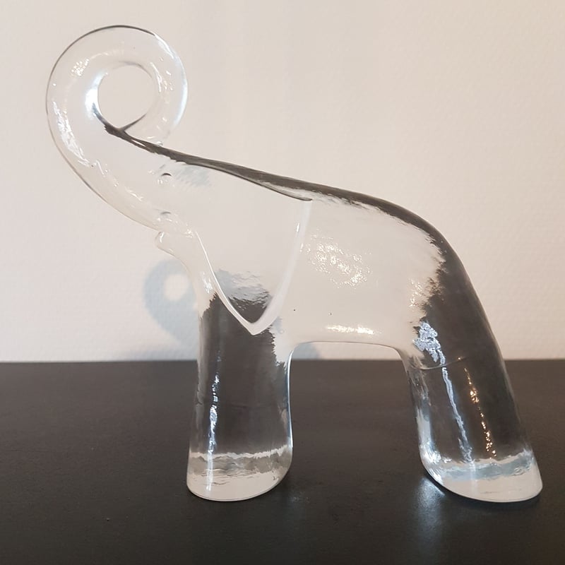 Bertil Vallien/ バーティル・ヴァーリン】ゾウ ガラスのオブジェ