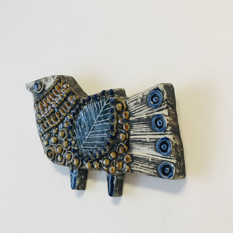 ☆ご予約品☆【Lisa Larson/リサラーソン】 Fågel ／鳥の陶板 《Gusta