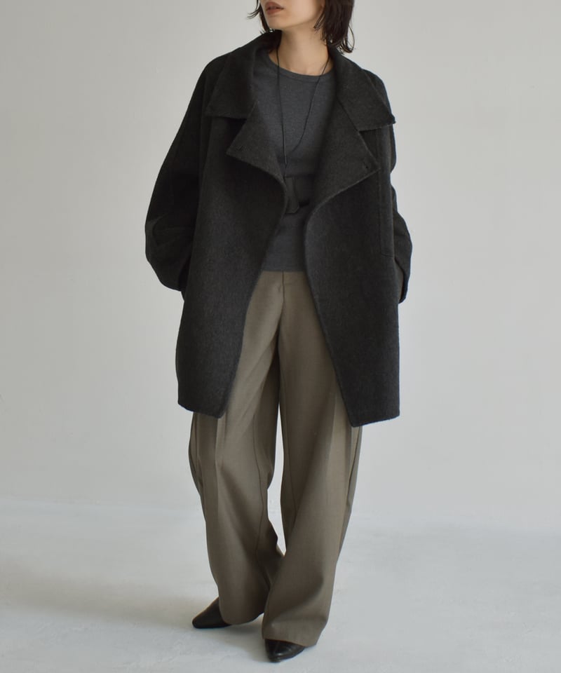 Stand Collar Midi Wool Coat c1911-61 | cizatto