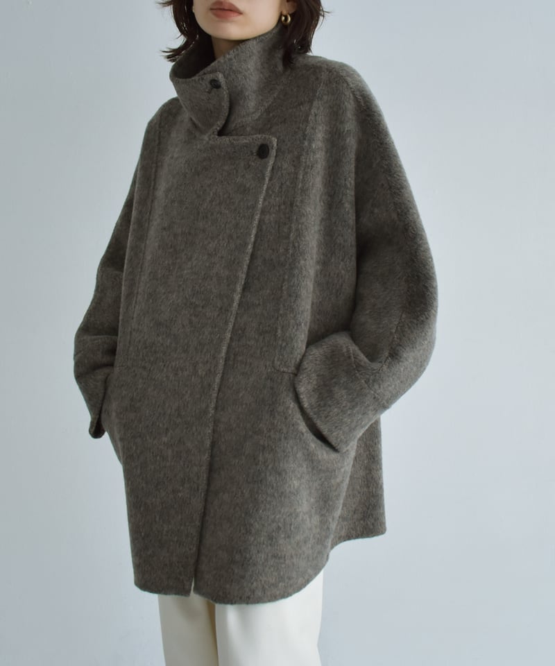Stand Collar Midi Wool Coat c1911-61 | cizatto