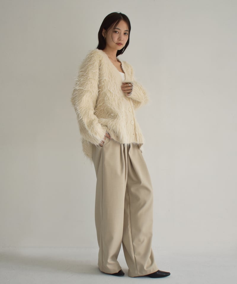 Hairy Shaggy Knit Cardigan t1911-314 | cizatto