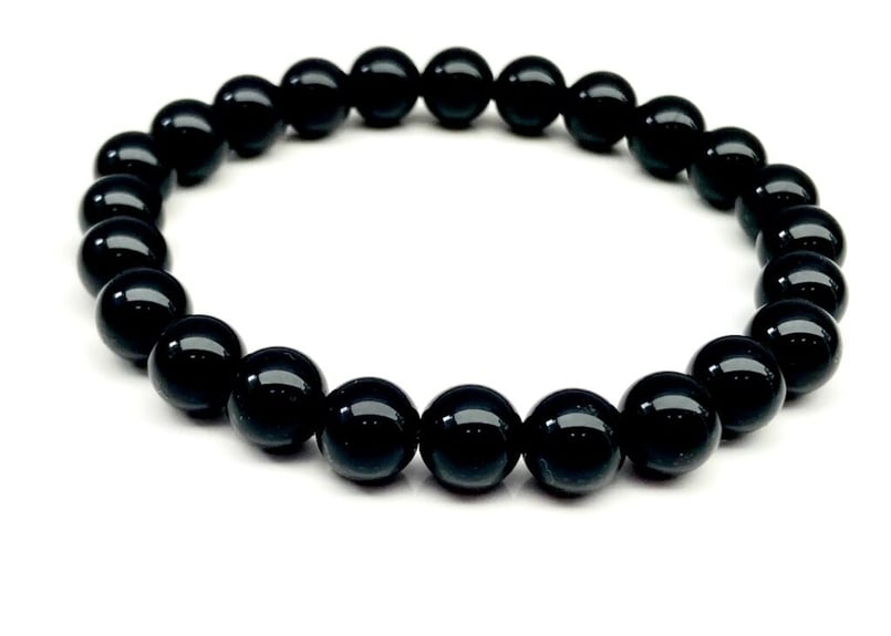 厄除け】モリオン～黒水晶～8㎜ 玉ブレスレット サイズ指定可 | 数珠