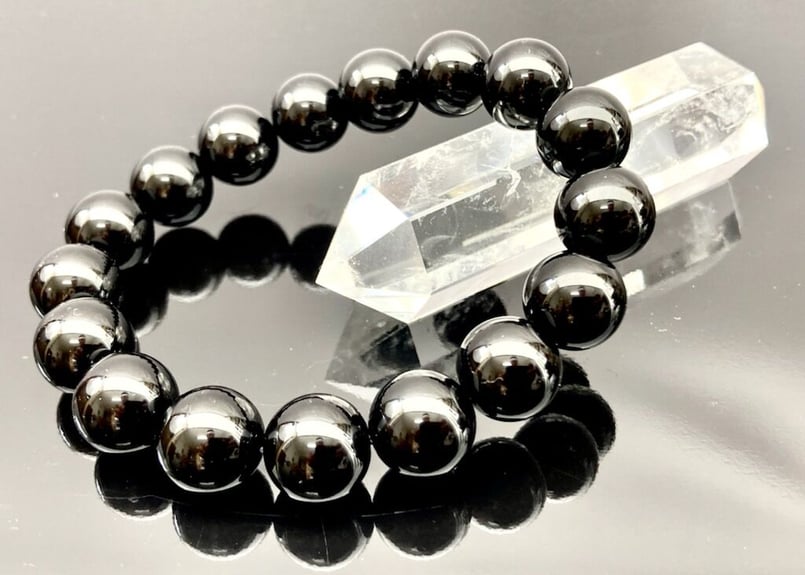 厄除け】モリオン～黒水晶～12㎜玉 ブレスレット | 数珠屋粋鳳