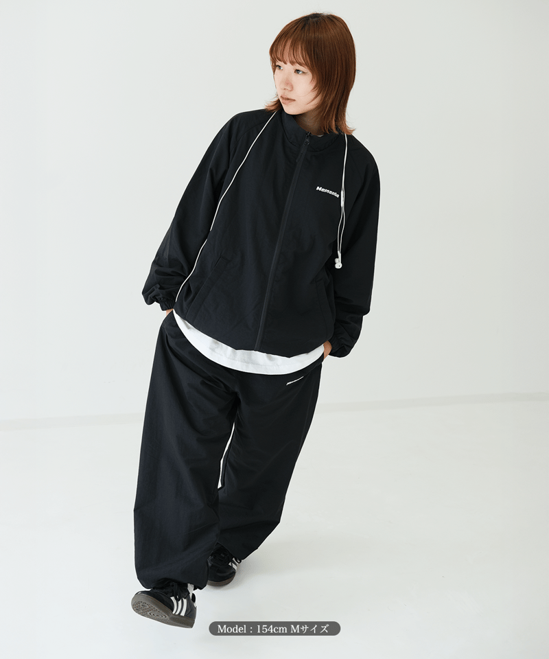 Black】nylon track jacket | Memento
