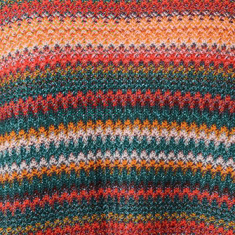 ミッソーニ Missoni ニットポンチョ 羊毛ラメミックス オレンジ
