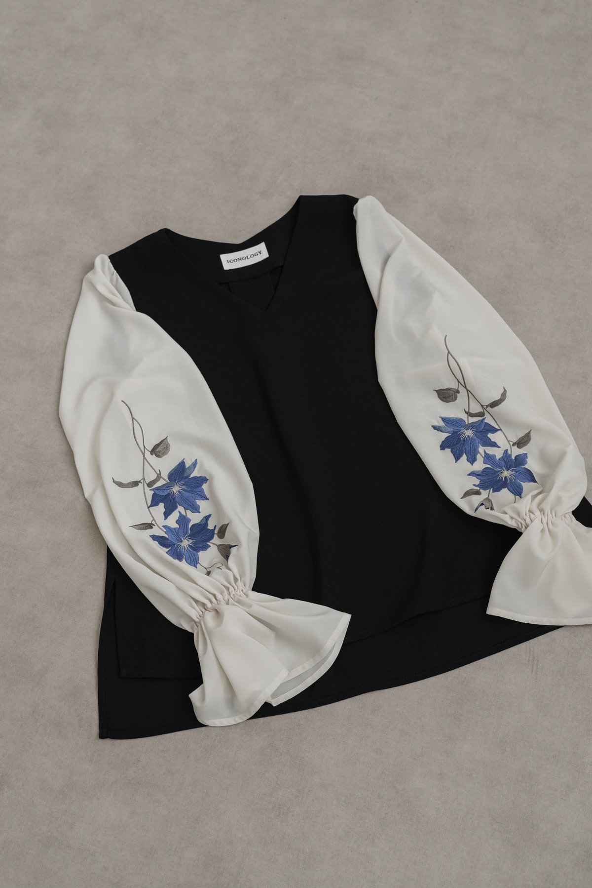 花を着るセットアップ〈ブラウス〉【クレマチス】 | iCONOLOGY