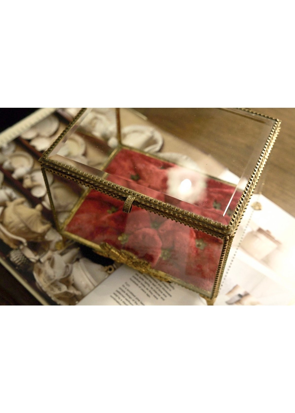 貴重 フランスアンティーク 大きなジュエリーボックス 宝石箱 ワックス