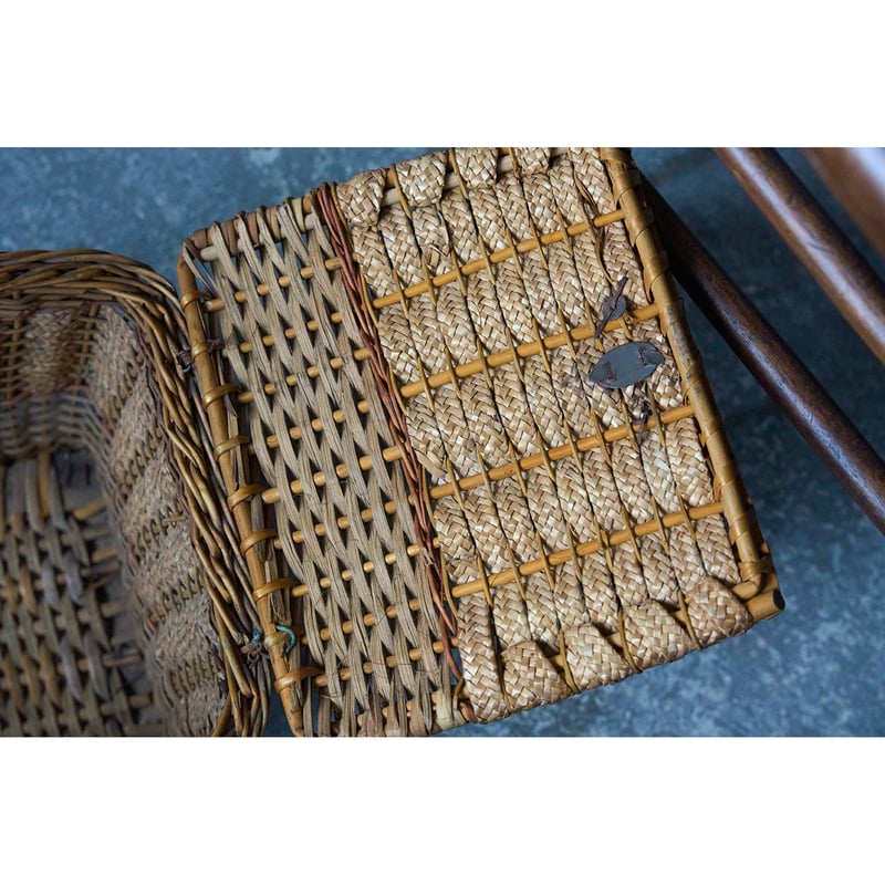 フランスアンティーク 蓋つきパニエ バスケット 良い状態 ピクニック