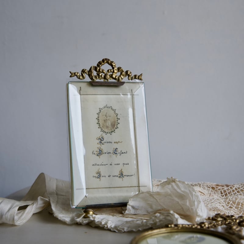 フランスアンティーク リボンフォトフレーム 1902年のアンティーク