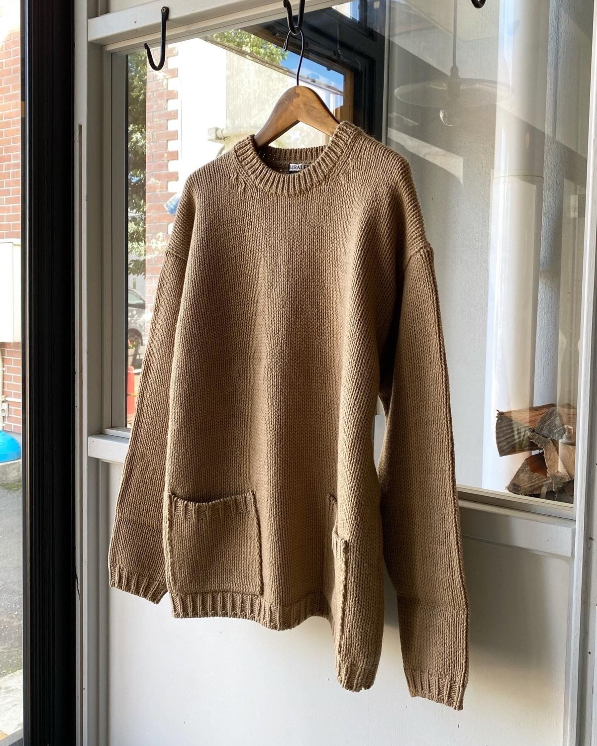 AURALEE WOOL FELT YARN KNIT P/O | Less Higas