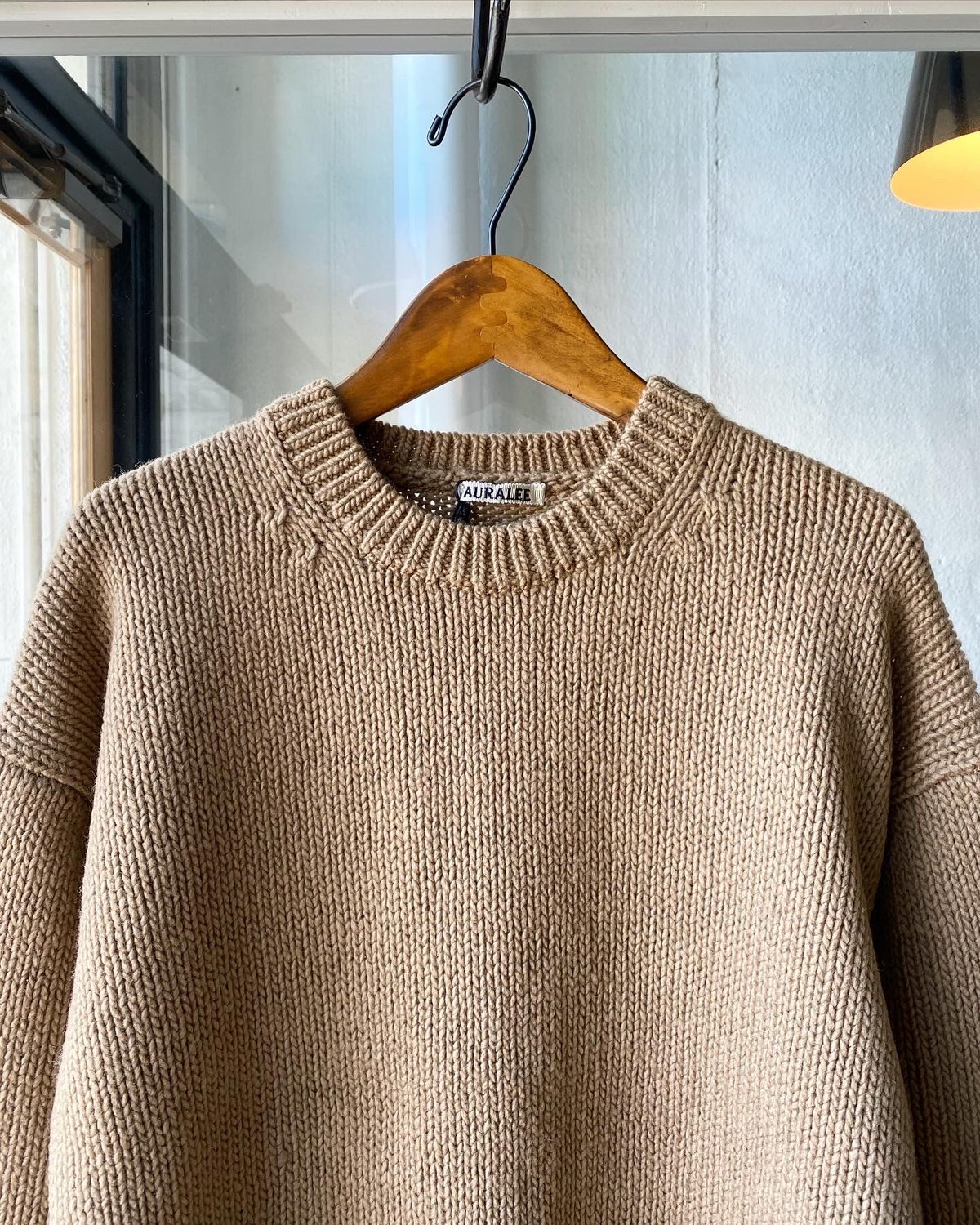 AURALEE WOOL FELT YARN KNIT P/O | Less Higas