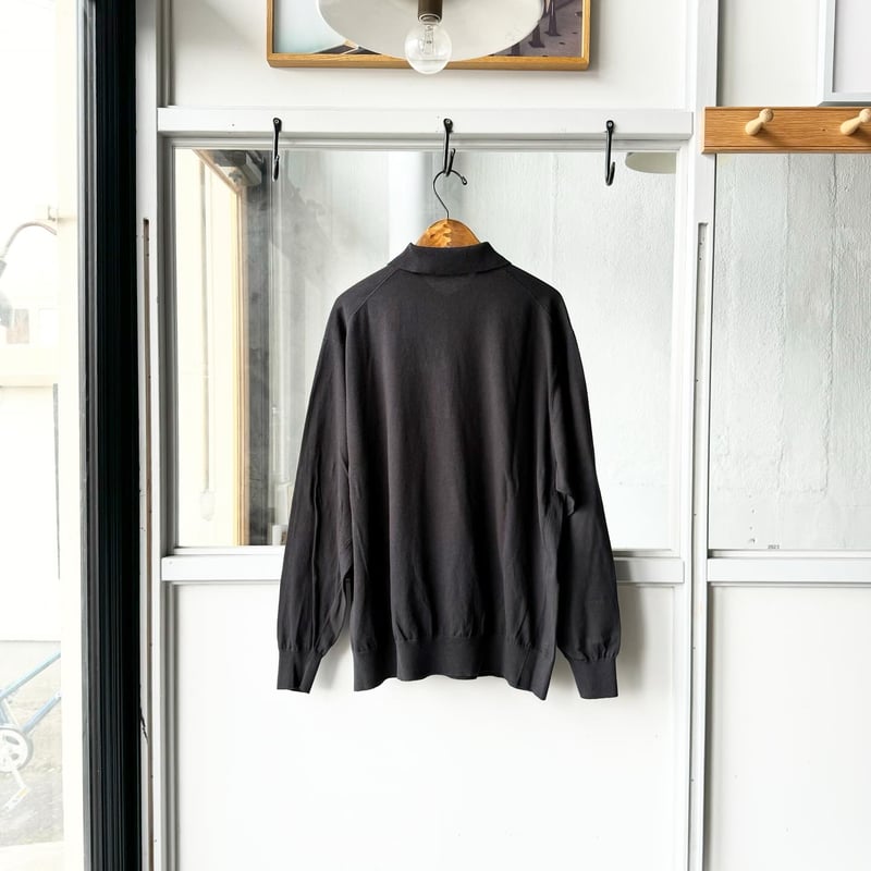 COMOLI コットン ニットポロ | Less Higashikawa