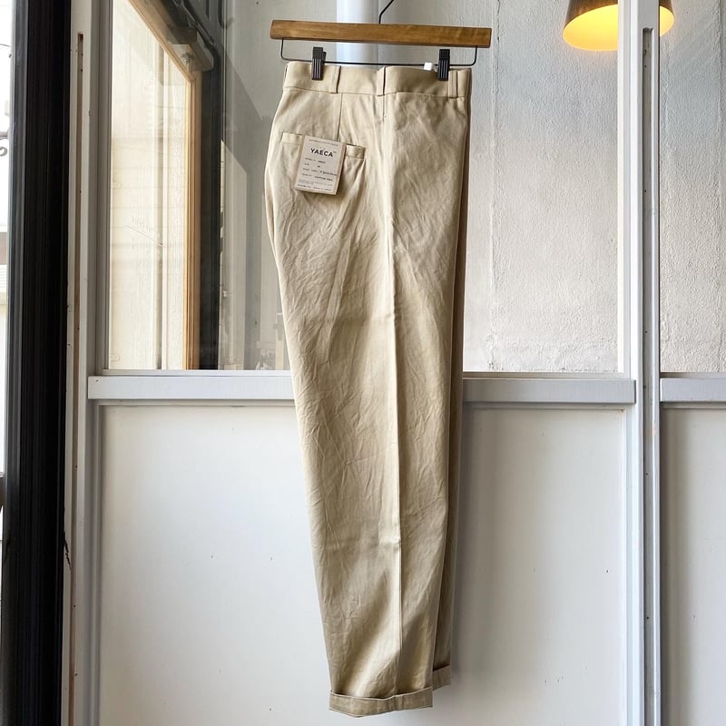 YAECA [ WOMEN ] チノクロスパンツ ワイドテーパード | Less H
