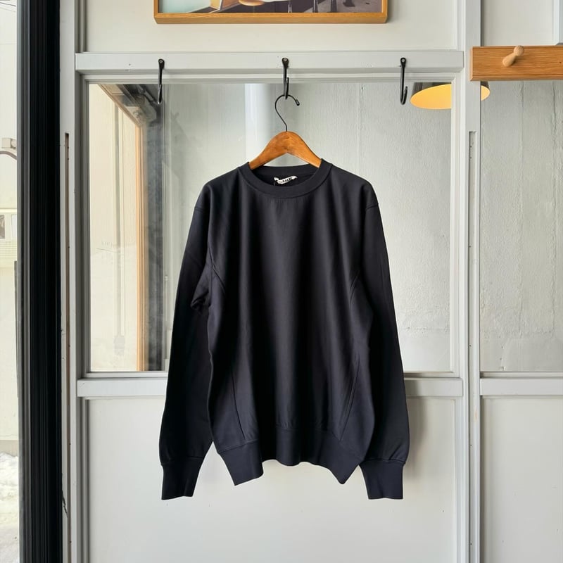 AURALEE ELASTIC HIGH GAUGE SWEAT P/O | Less Hi