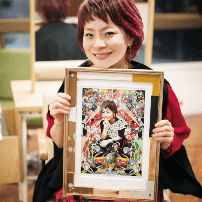 肖像コラージュ 【大 A1サイズ／ユニーク額】（オーダー制