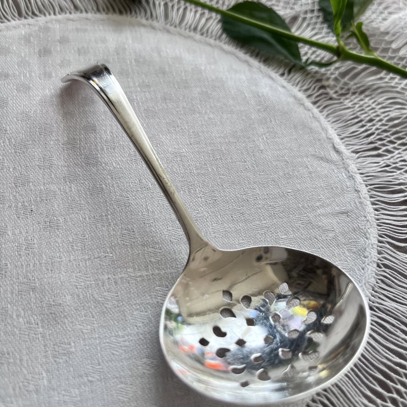 ○o-113/シルバープレート製 シュガーシフタースプーン | PISKEY