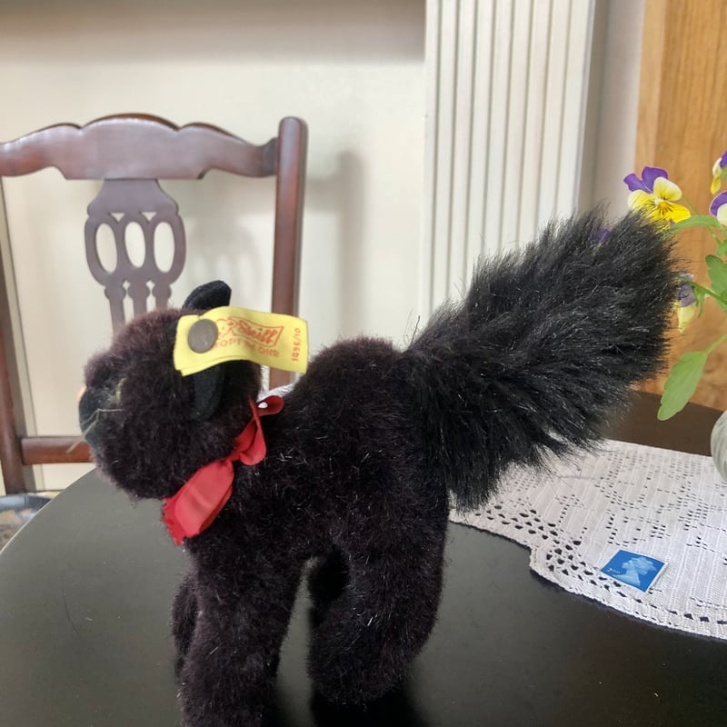 ○ea-2/シュタイフ 黒猫トムキャット | PISKEY -イギリスのふるいもの