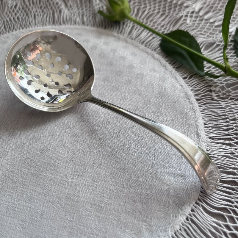 ○o-113/シルバープレート製 シュガーシフタースプーン | PISKEY