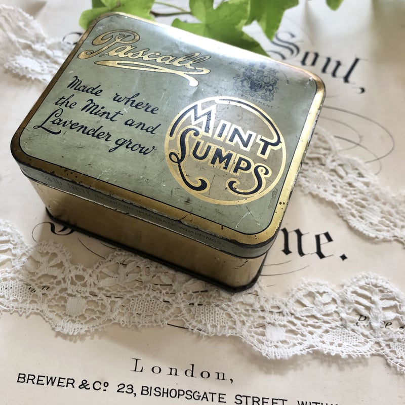 ○h-7/王室御用達のマーク付きミント缶 | PISKEY -イギリスのふるい