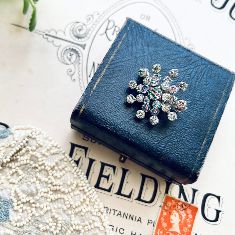 ○ab-427/アイリスガラスの星のブローチ | PISKEY -イギリスのふるい