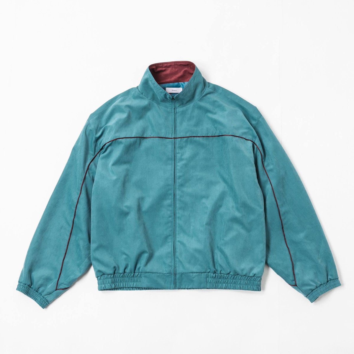 Color Suede blouson-23AW--ブルーグリーン×ボルドー | harape