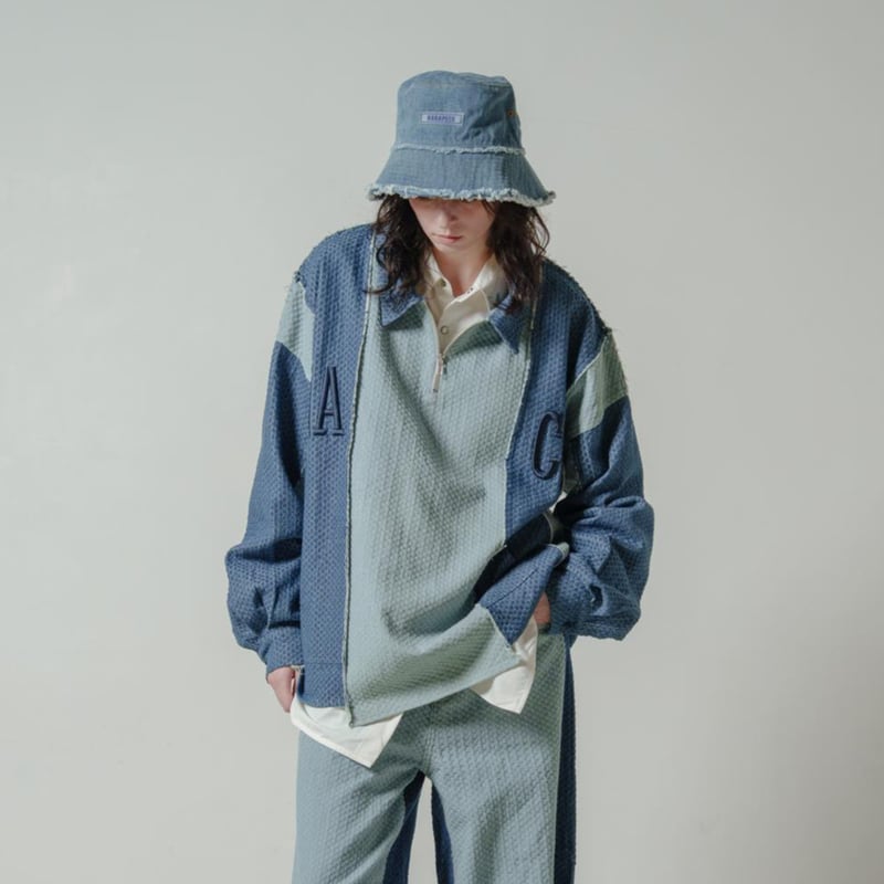 Rebuild HalfZip Denim - ブルー | harapeco Store