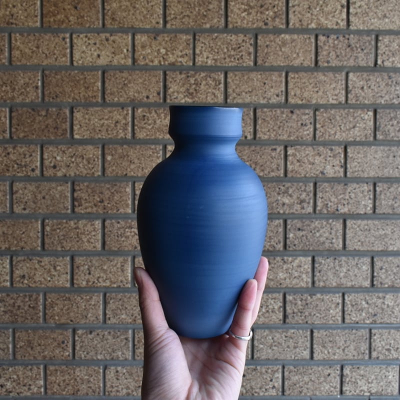 本田星陶所】ブルーシルエット 花器 | かさねあわせ