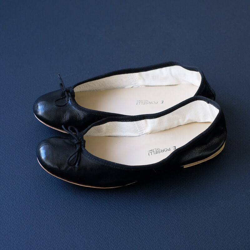 Porselli ポルセリ バレエシューズ ブラック | porselli ポルセリ