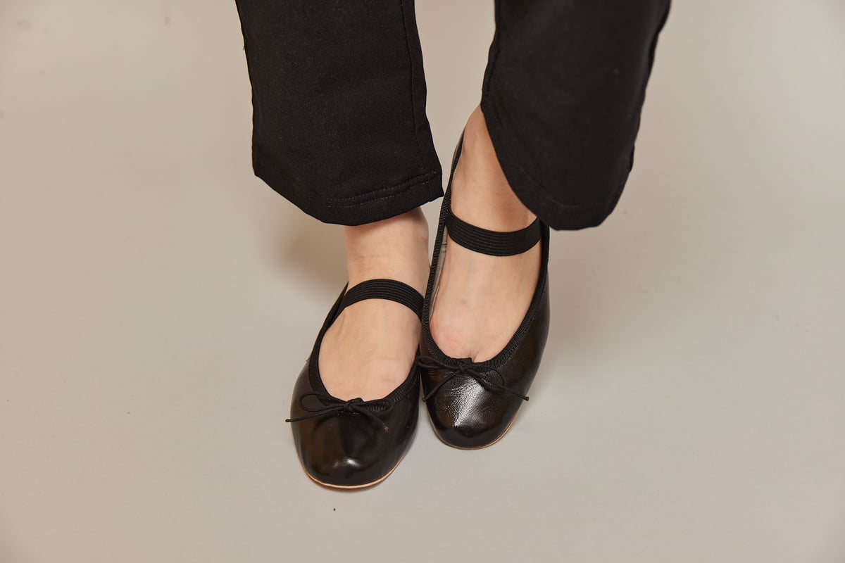 Porselli ポルセリ バレエシューズ ブラックストラップ | porselli