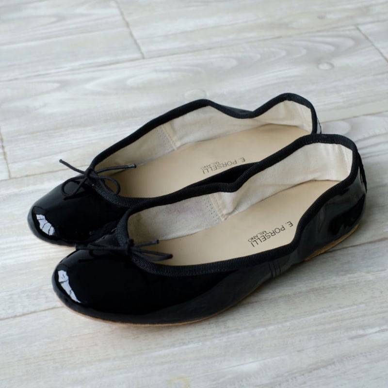 Porselli ポルセリ バレエシューズ パテント ハンドメイド 国内正規品