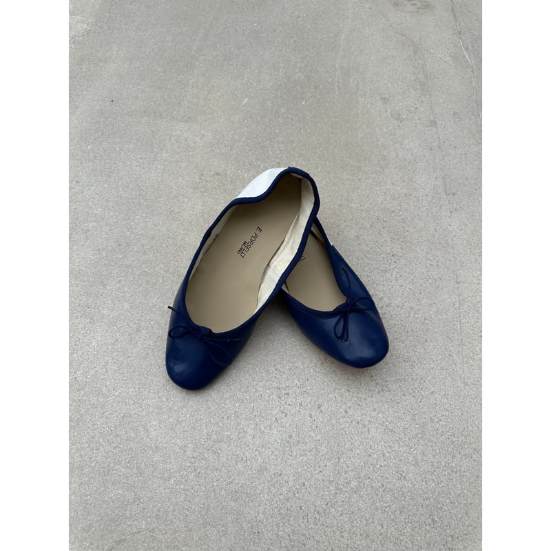 web限定]Porselli ポルセリ コンビネーションバレエシューズ marino | p