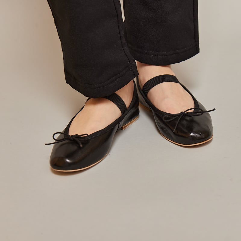 Porselli ポルセリ バレエシューズ ブラックストラップ | porselli