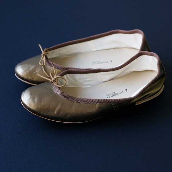 Porselli ポルセリ バレエシューズ ブロンズ ハンドメイド 国内正規品