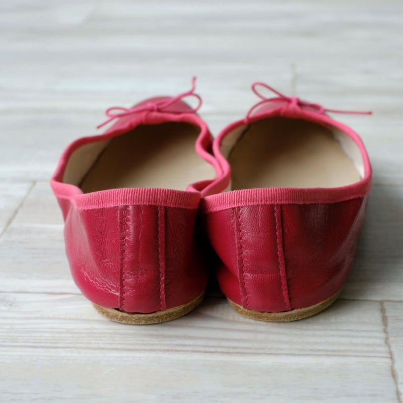 Porselli ポルセリ バレエシューズ ローズピンク ハンドメイド 国内