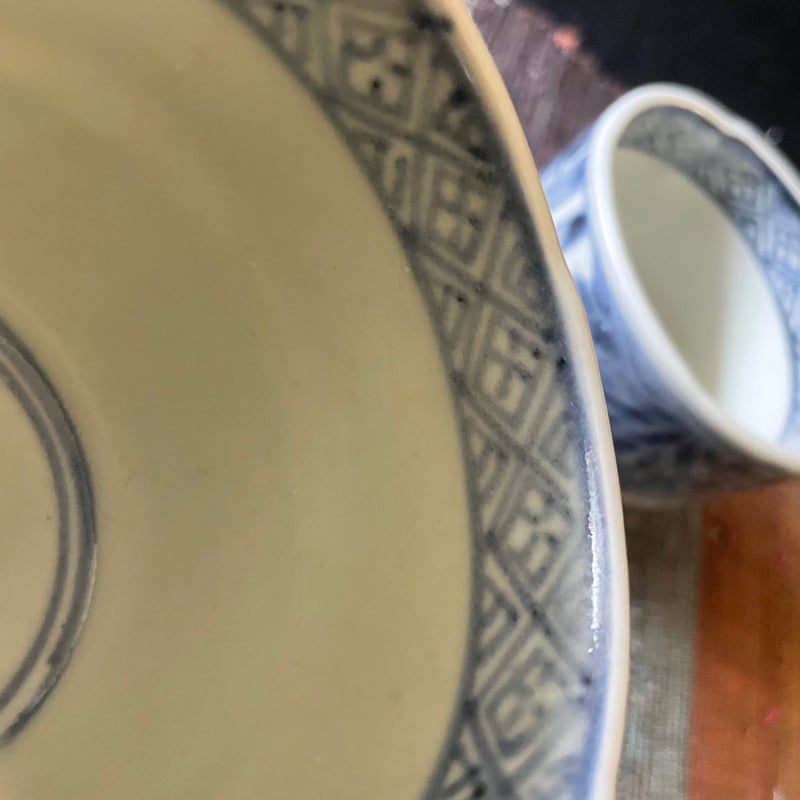 古伊万里 蕎麦猪口 染付竹笹文様 江戸後期 | れいゆぅる rayures