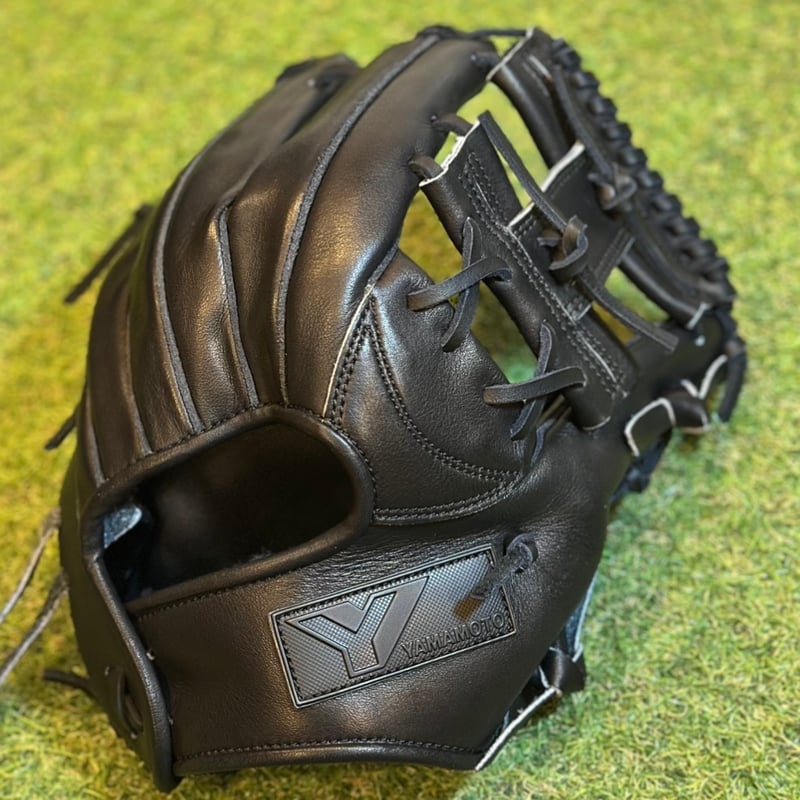 YAMAMOTO Pro Essential 硬式小指2本入れ専用内野用 H6 ブラック×紐