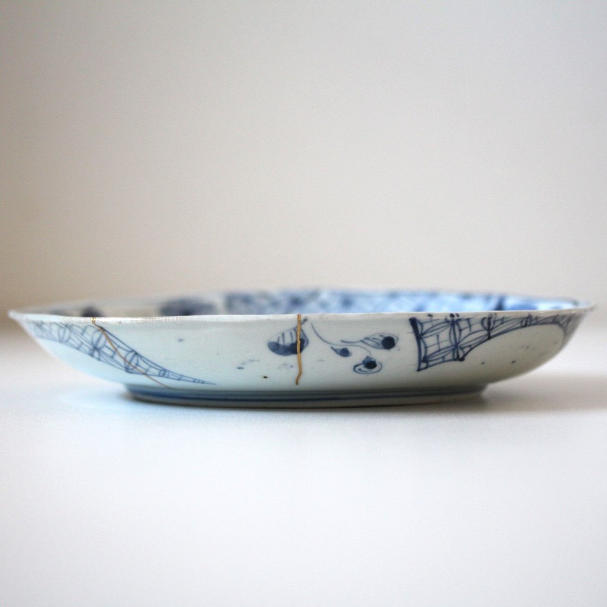 728『織部 菊紋 皿』 /骨董品 古美術 古玩 アンティーク 【公式通販】