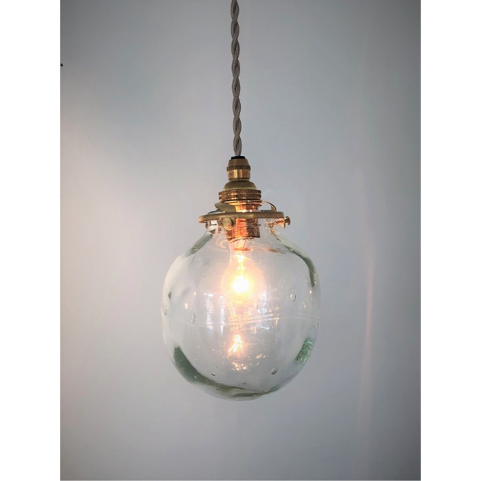 おおやぶみよ＿ランプシェード（丸）スピカ コード/真鍮 | HIZUKI