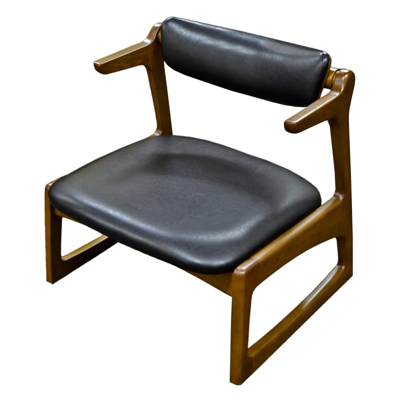 低座イス キャスパーチェア 041 ダークブラウン ウォールナット色 ポリ