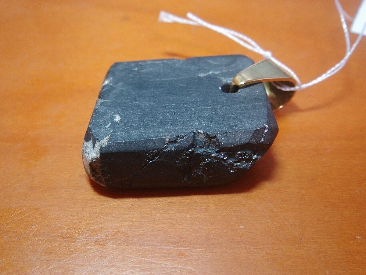 最高品質】コンゴ産 ウラニナイト/ピッチブレンド ペンダントトップ