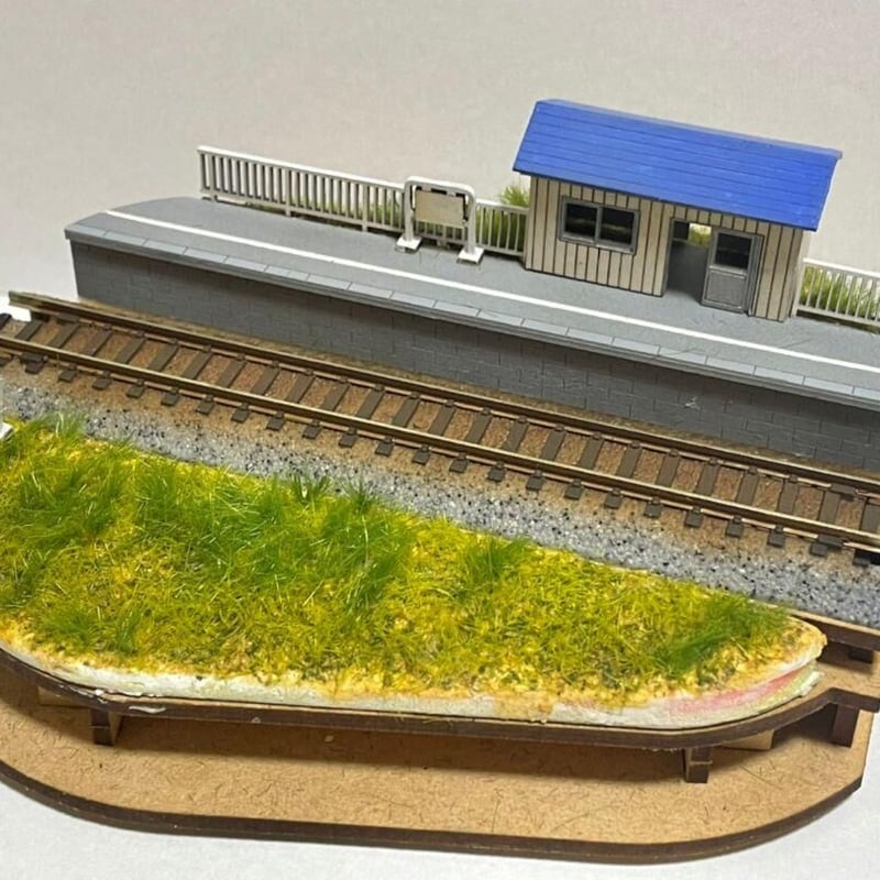 A-12 ミニジオラマ用 ホームA 〜田舎の駅〜 Nゲージ ペーパーキット 1