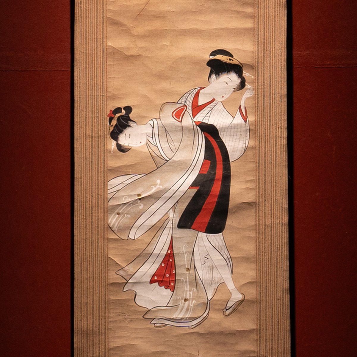 掛軸】益信 作 「美人図」肉筆 | 浮世絵販売・買取「竹井事務所」大阪