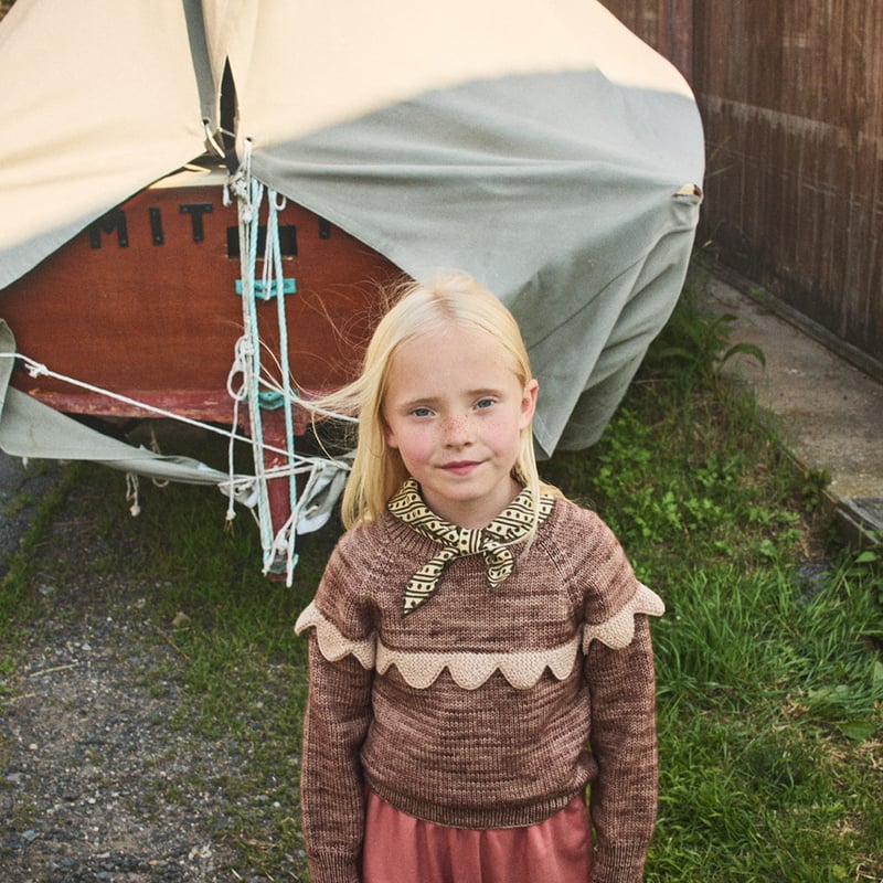 Misha & Puff ブラウン花柄トップス 花鉄 トップス Misha & Puff