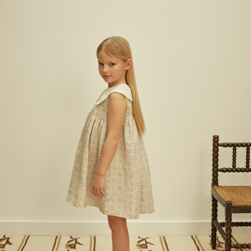 Apolina CORNELIA S/L SMOCK DRESS - ROSEPANEL M