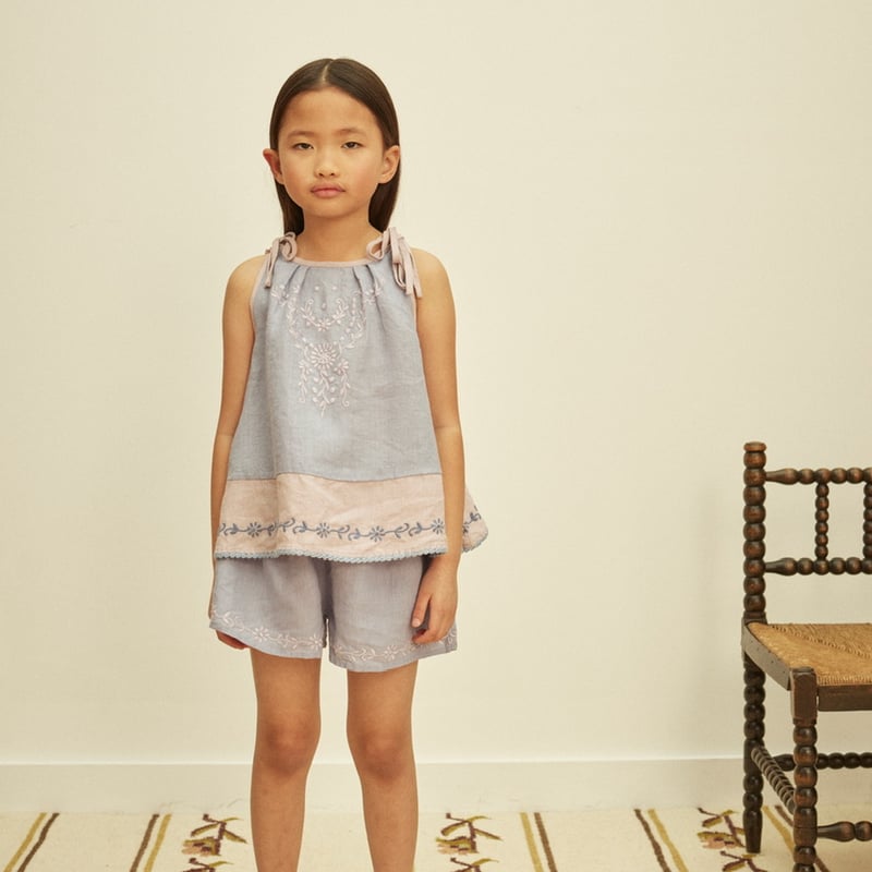 Apolina EMELINE SHORT SET - BLUE-LILAC/LILAC |