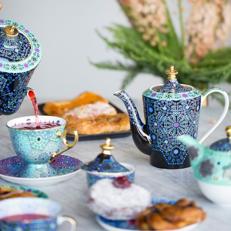 T2 紅茶 Moroccan Tealeidoscope Teapot Aqua（500ml）