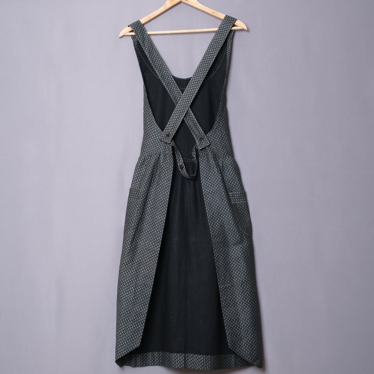 20-30s French Vintage Cotton Work Apron Dress