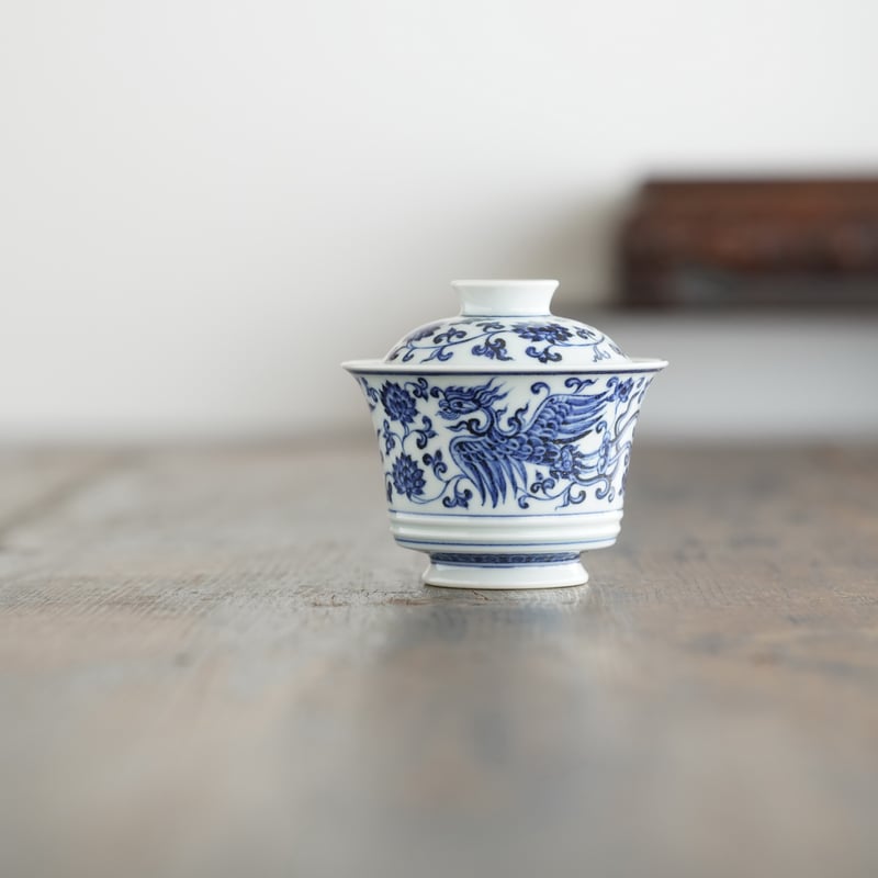 青花双鳳紋蓋碗 PF214 | Looking For 物色